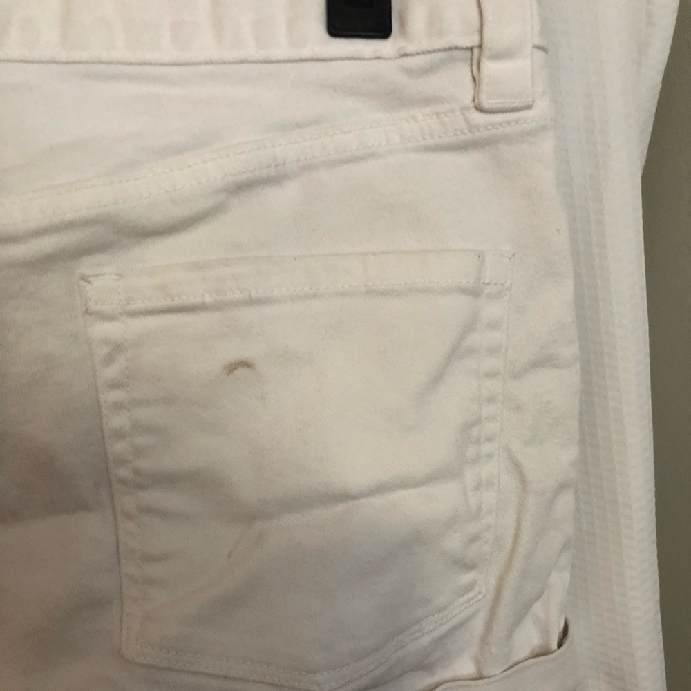 J.Crew size 12 stretch white jean shorts - Picture 4 of 5